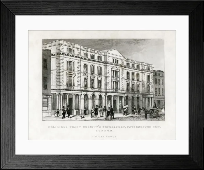 Framed Print : Religious Tract Societys Repository, Paternoster Row, London, 19th century Framed Print : Religious Tract Societys Repository, Paternoster Row, London, 19th century