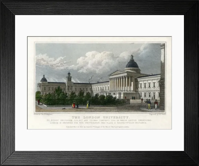 Framed Print : The London University, 1828. Artist: W Wallis Framed Print : The London University, 1828. Artist: W Wallis