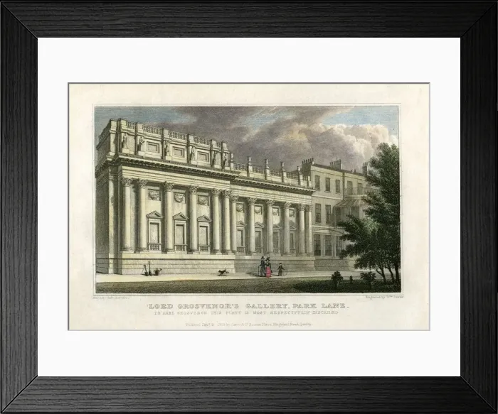 Framed Print : Lord Grosvenors Gallery, Park Lane, London, 1828. Artist: William Deeble Framed Print : Lord Grosvenors Gallery, Park Lane, London, 1828. Artist: William Deeble