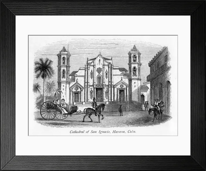 Framed Print : Cathedral of San Ignacio, Havana, Cuba, 19th century(?) Framed Print : Cathedral of San Ignacio, Havana, Cuba, 19th century(?)