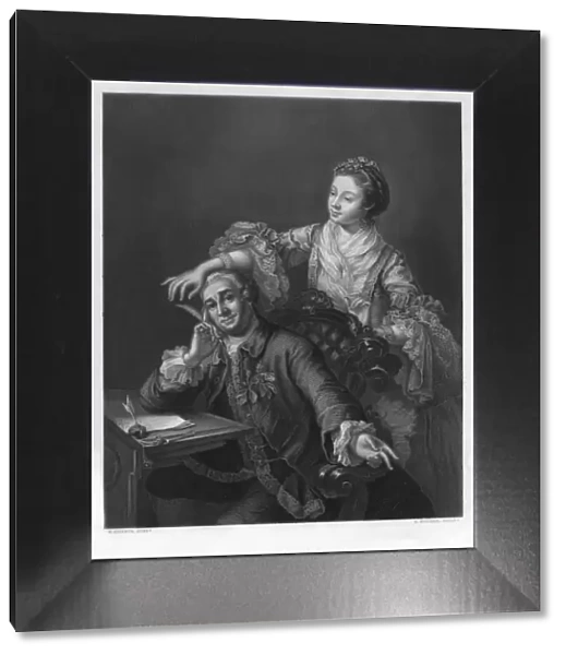 Garrick and his Wife, 1757 (19th century). Artist: H Bourne