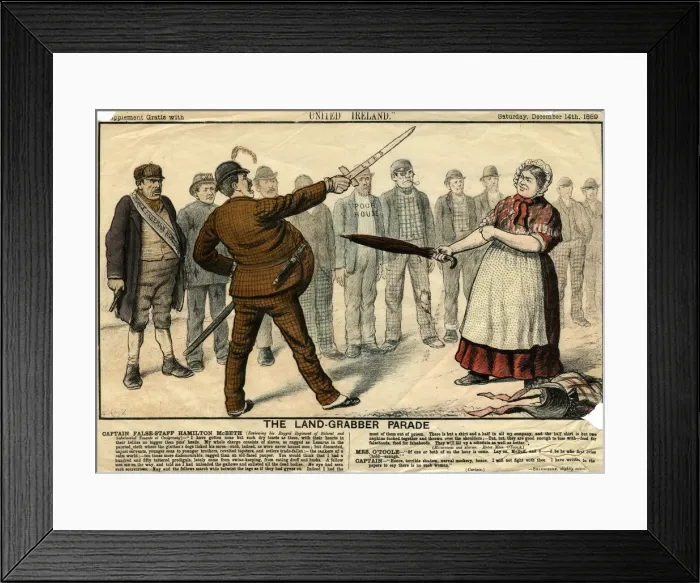 Framed Print : The Land-Grabber Parade, 1889 Framed Print : The Land-Grabber Parade, 1889