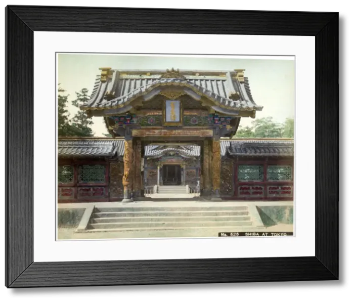 Framed Print : Temple gate, Shiba, Tokyo, Japan, early 20th century(?) Framed Print : Temple gate, Shiba, Tokyo, Japan, early 20th century(?)