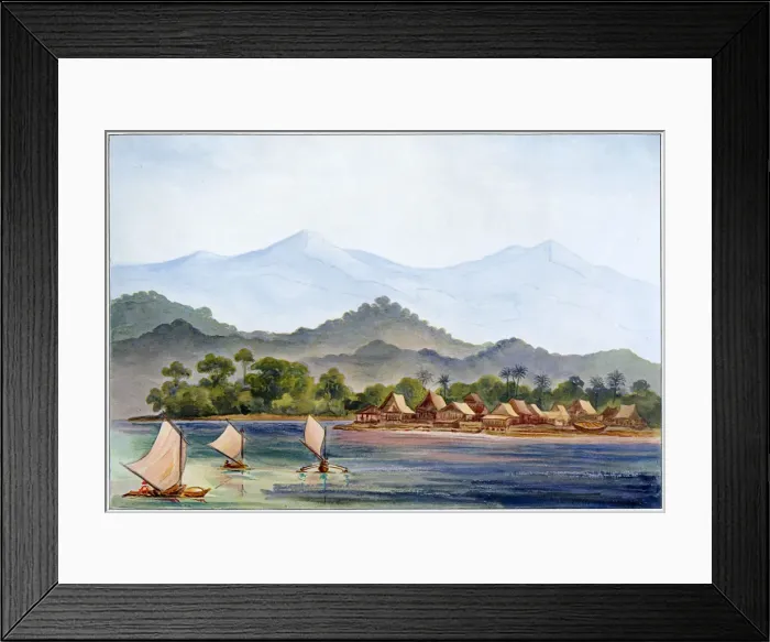 Framed Print : Village, Sumatra, Indonesia, 1906. Artist: Ernst Haeckel Framed Print : Village, Sumatra, Indonesia, 1906. Artist: Ernst Haeckel
