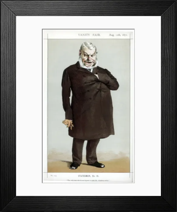Framed Print : The only man who is ever known to make Mr Gladstone smile, 1871. Artist: Coide Framed Print : The only man who is ever known to make Mr Gladstone smile, 1871. Artist: Coide