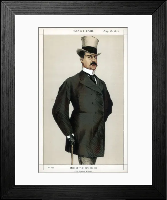 Framed Print : The Spanish Minister, 1871. Artist: Coide Framed Print : The Spanish Minister, 1871. Artist: Coide