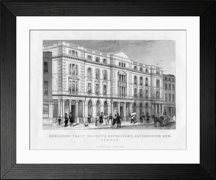 Framed Print : Religious Tract Societys Repository, Paternoster Row, London, 19th century Framed Print : Religious Tract Societys Repository, Paternoster Row, London, 19th century
