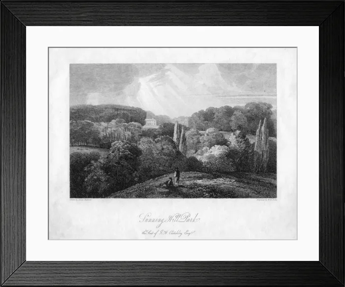 Framed Print : Sunninghill Park, Berkshire, 1813. Artist: William Bernard Cooke Framed Print : Sunninghill Park, Berkshire, 1813. Artist: William Bernard Cooke