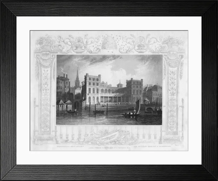Framed Print : New Hungerford Market, London, mid 19th century. Artist: Payne Framed Print : New Hungerford Market, London, mid 19th century. Artist: Payne