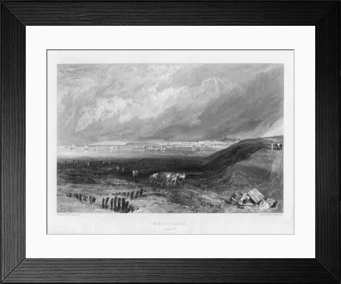 Framed Print : Whitstable, Kent, 19th century. Artist: J Horsburgh Framed Print : Whitstable, Kent, 19th century. Artist: J Horsburgh