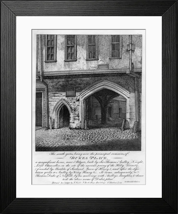 Framed Print : The south gates, Dukes Place, near Aldgate, London, 1793 Framed Print : The south gates, Dukes Place, near Aldgate, London, 1793
