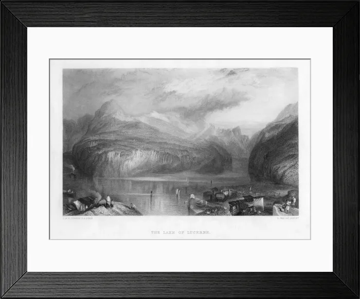 Framed Print : The Lake of Lucerne, 19th century. Artist: R Wallis Framed Print : The Lake of Lucerne, 19th century. Artist: R Wallis