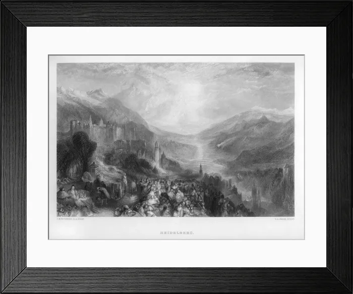Framed Print : Heidelberg, 19th century. Artist: TA Prior Framed Print : Heidelberg, 19th century. Artist: TA Prior