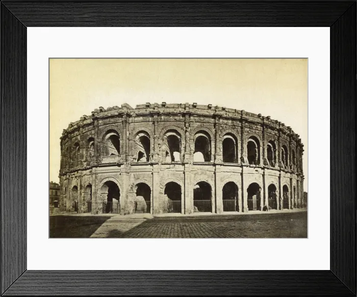 Framed Print : Roman amphitheatre, Nimes, France, late 19th or early 20th century Framed Print : Roman amphitheatre, Nimes, France, late 19th or early 20th century