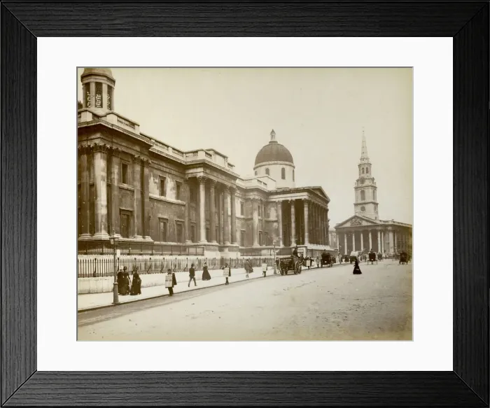 Framed Print : Exterior of the National Gallery, London, 1887 Framed Print : Exterior of the National Gallery, London, 1887