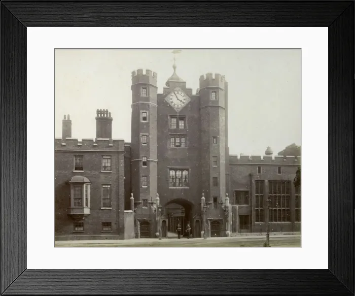 Framed Print : Exterior of St Jamess Palace, London, 1887 Framed Print : Exterior of St Jamess Palace, London, 1887