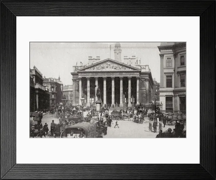 Framed Print : The Royal Exchange, London, late 19th or early 20th century Framed Print : The Royal Exchange, London, late 19th or early 20th century
