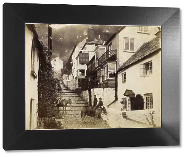The New Inn and street, Clovelly, Devon, late 19th or early 20th century