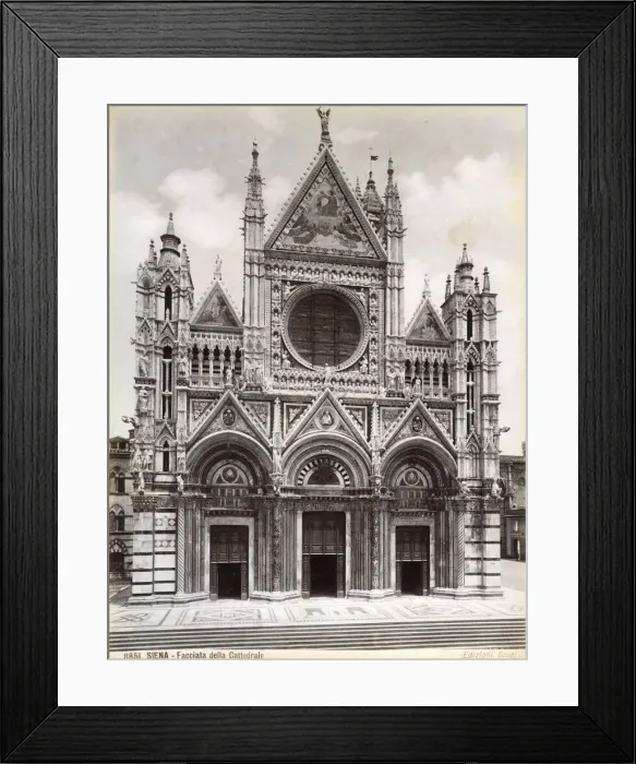 Framed Print : Facade of Siena Cathedral, Italy, late 19th or early 20th century Framed Print : Facade of Siena Cathedral, Italy, late 19th or early 20th century