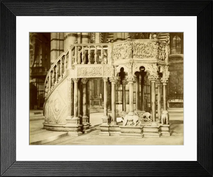 Framed Print : Pulpit, Siena Cathedral, Italy, late 19th or early 20th century Framed Print : Pulpit, Siena Cathedral, Italy, late 19th or early 20th century