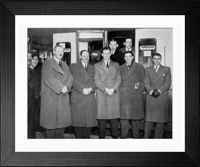 Framed Print : En route for Wolverhampton for the England v Wales football match, 1936. Artist: Keystone Framed Print : En route for Wolverhampton for the England v Wales football match, 1936. Artist: Keystone