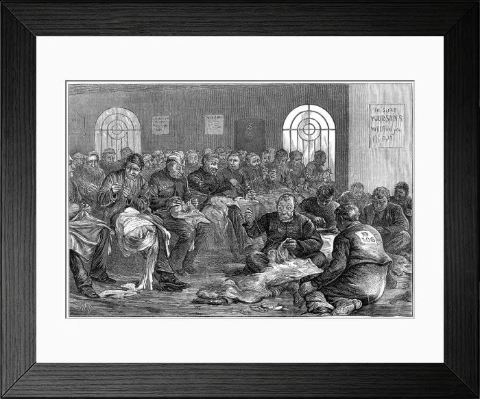 Framed Print : The needle-room, Clerkenwell Prison, London, 1874 Framed Print : The needle-room, Clerkenwell Prison, London, 1874