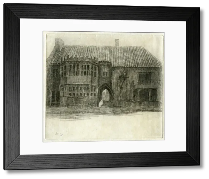 Framed Print : The Red Lion Inn, Glastonbury, Somerset, 1881. Artist: Edwin Edwards Framed Print : The Red Lion Inn, Glastonbury, Somerset, 1881. Artist: Edwin Edwards