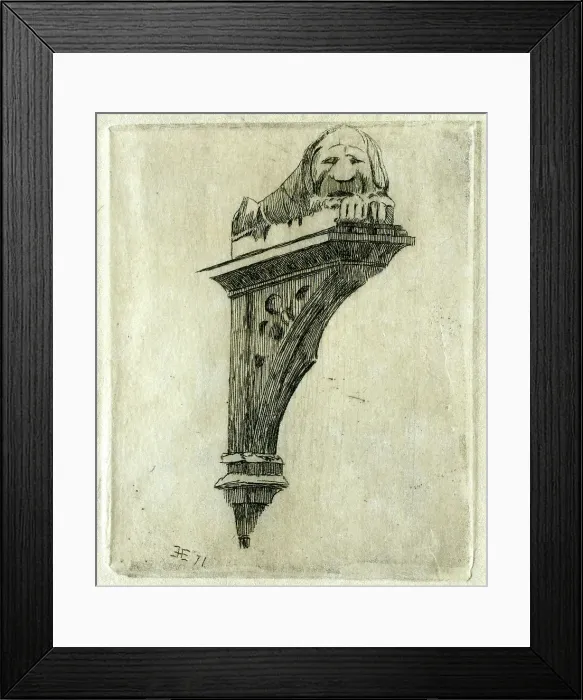 Framed Print : Sign of the Red Lion Inn, Glastonbury, Somerset, 1881. Artist: Edwin Edwards Framed Print : Sign of the Red Lion Inn, Glastonbury, Somerset, 1881. Artist: Edwin Edwards
