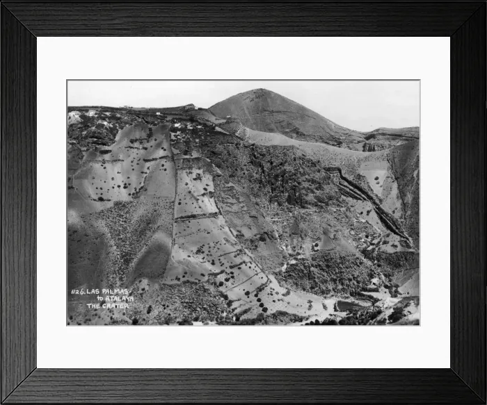 Framed Print : Volcanic crater between Las Palmas and Atalaya, Gran Canaria, Canary Islands, Spain, 20th century Framed Print : Volcanic crater between Las Palmas and Atalaya, Gran Canaria, Canary Islands, Spain, 20th century