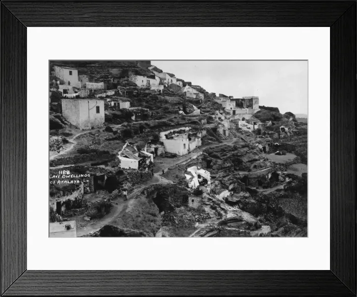 Framed Print : Cave dwellings of Atalaya, Gran Canaria, Canary Islands, Spain, 20th century