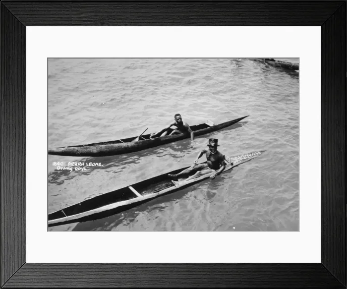 Framed Print : Diving boys, Sierra Leone, 20th century Framed Print : Diving boys, Sierra Leone, 20th century