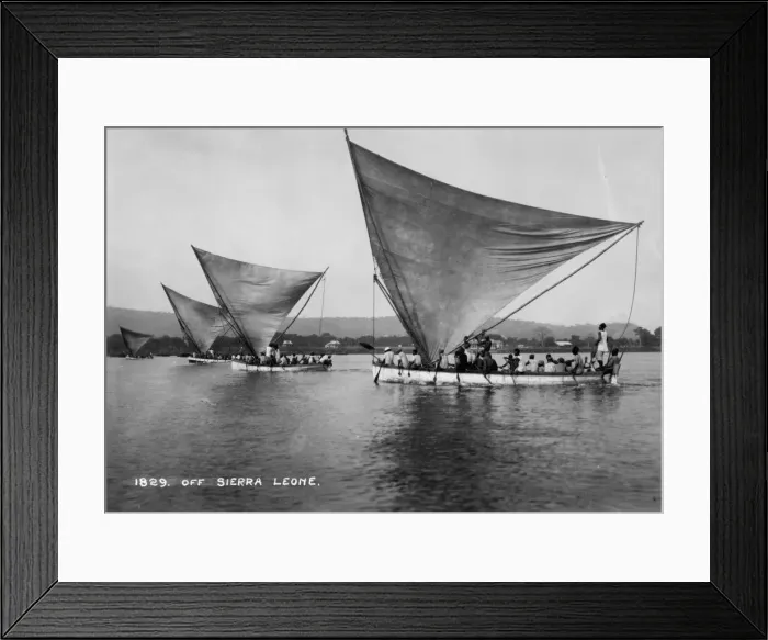 Framed Print : Sailing boats, Sierra Leone, 20th century Framed Print : Sailing boats, Sierra Leone, 20th century