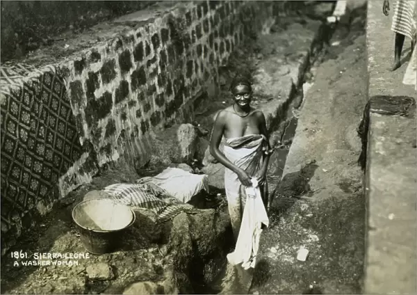 A washerwoman, Sierra Leone, 20th century