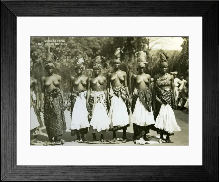 Framed Print : Women dancers, Sierra Leone, 20th century Framed Print : Women dancers, Sierra Leone, 20th century