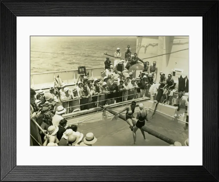 Framed Print : Swimming pool on board the RML Atlantis, c1929-c1939(?) Framed Print : Swimming pool on board the RML Atlantis, c1929-c1939(?)