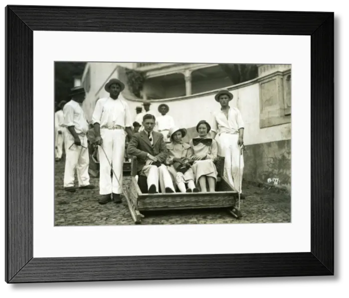 Framed Print : Tourists, Madeira, c1920s-c1940s(?) Framed Print : Tourists, Madeira, c1920s-c1940s(?)