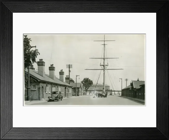 Framed Print : The quarterdeck, Royal Navy training establishment, Shotley, Suffolk, 1936