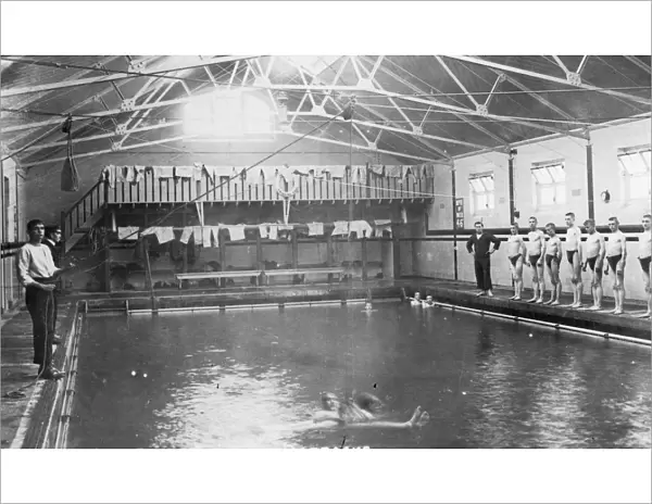 The swimming bath, Royal Navy training establishment, Shotley, Suffolk, 1936