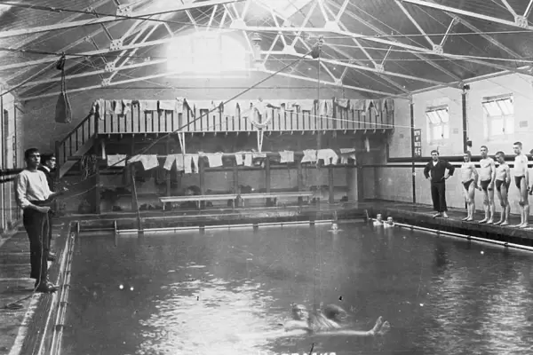 The swimming bath, Royal Navy training establishment, Shotley, Suffolk, 1936