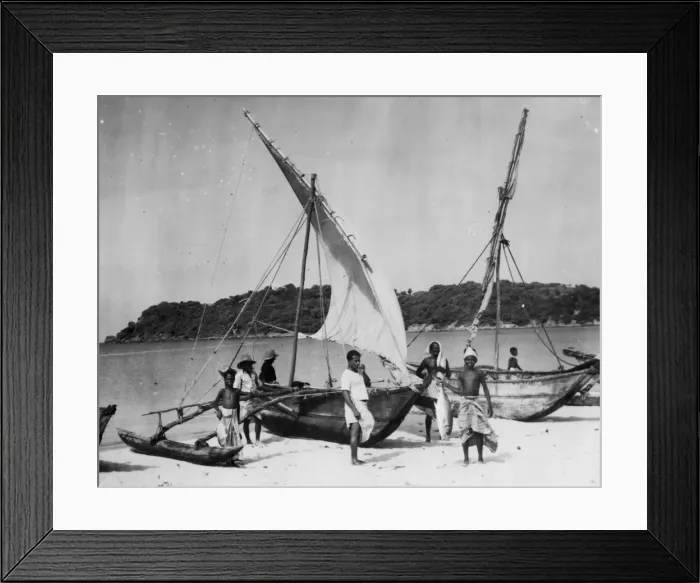 Framed Print : Fishing boats, Trincomalee, Ceylon, 1945 Framed Print : Fishing boats, Trincomalee, Ceylon, 1945