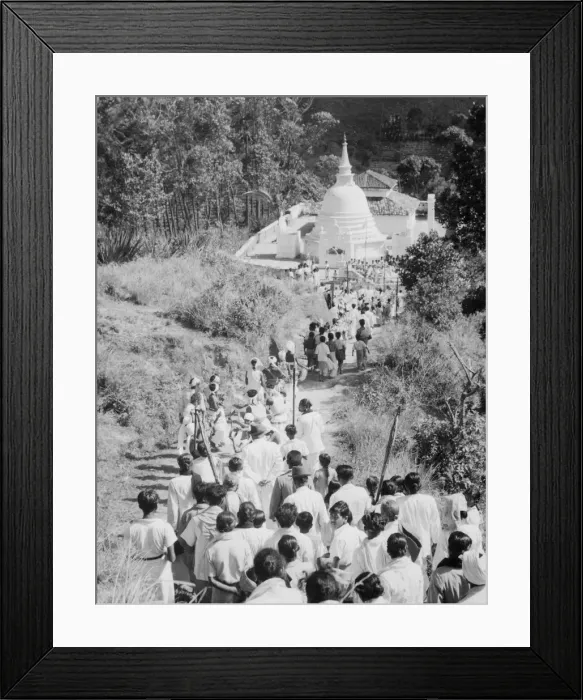 Framed Print : Procession to a Buddhist temple, Diyatalawa, Ceylon, c1945 Framed Print : Procession to a Buddhist temple, Diyatalawa, Ceylon, c1945