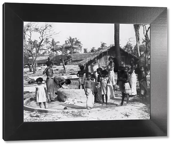 Village scene, Trincomalee, Ceylon, 1945
