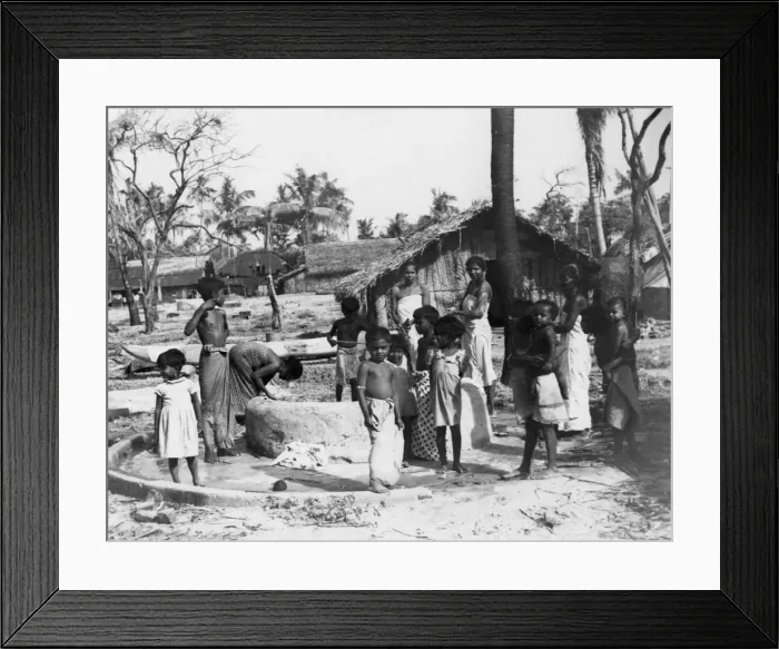 Framed Print : Village scene, Trincomalee, Ceylon, 1945 Framed Print : Village scene, Trincomalee, Ceylon, 1945