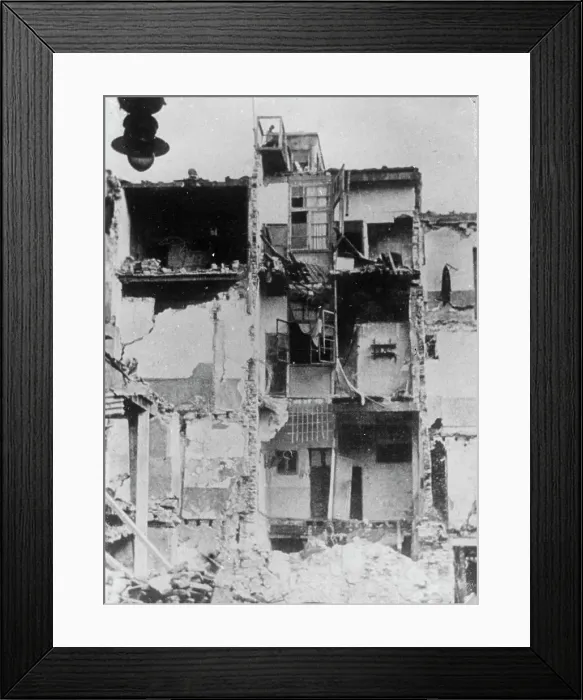 Framed Print : Once a grand hotel in Palma, Majorca, Spanish Civil War, c1936 Framed Print : Once a grand hotel in Palma, Majorca, Spanish Civil War, c1936