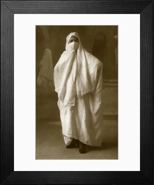 Framed Print : Veiled woman, Algiers, Algeria, 1943 Framed Print : Veiled woman, Algiers, Algeria, 1943