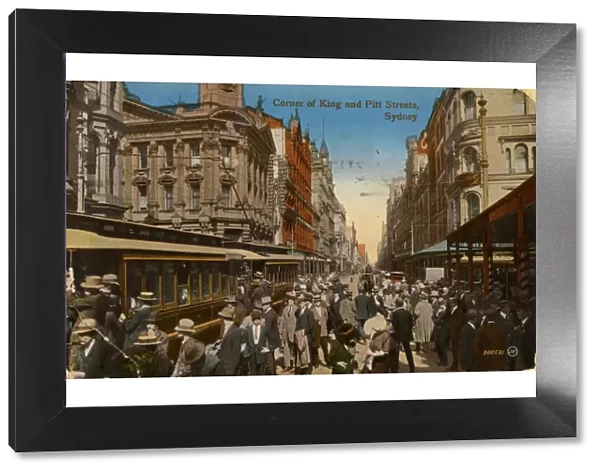 Corner of King and Pitt Streets, Sydney, New South Wales, Australia, c1917