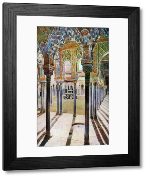 Framed Print : Court of the Lions, the Alhambra, Granada, Andalusia, Spain, c1924 Framed Print : Court of the Lions, the Alhambra, Granada, Andalusia, Spain, c1924