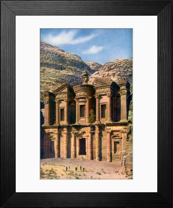 Framed Print : El Deir (the Monastery), Petra, Jordan, c1924