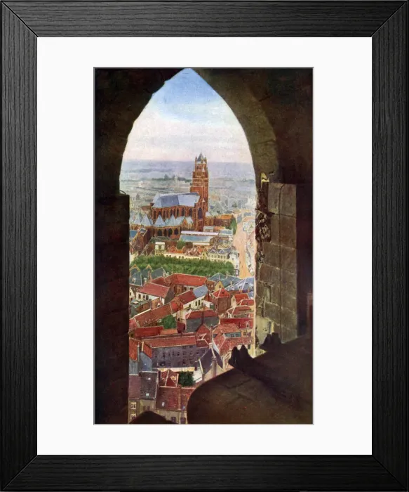 Framed Print : View from the belfry of Bruges, Belgium, c1924 Framed Print : View from the belfry of Bruges, Belgium, c1924