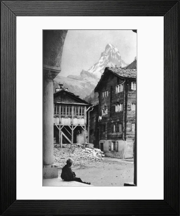 Framed Print : Matterhorn, Zermatt, Switzerland, c1924. Artist: Donald McLeish Framed Print : Matterhorn, Zermatt, Switzerland, c1924. Artist: Donald McLeish
